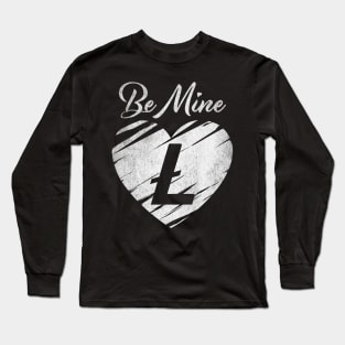 Valentine Be Mine Litecoin LTC Coin To The Moon Crypto Token Cryptocurrency Blockchain Wallet Birthday Gift For Men Women Kids Long Sleeve T-Shirt